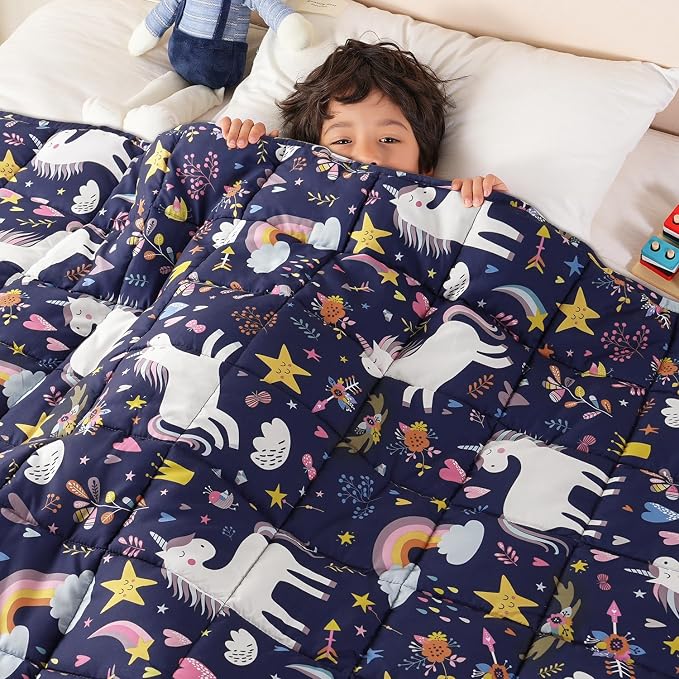 Sivio Weighted Blanket 7lbs, Unicorn Cooling Weighted Blanket, Breathable Heavy by Sivio