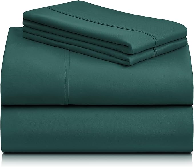LuxClub 4 PC California King Sheet Set, Breathable Luxury Bed Sheets, Deep - Image 9