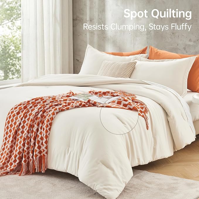 MUXHOMO Full Comforter Sets, All Season Ultra Soft Down Alternative Bedding - Image 5