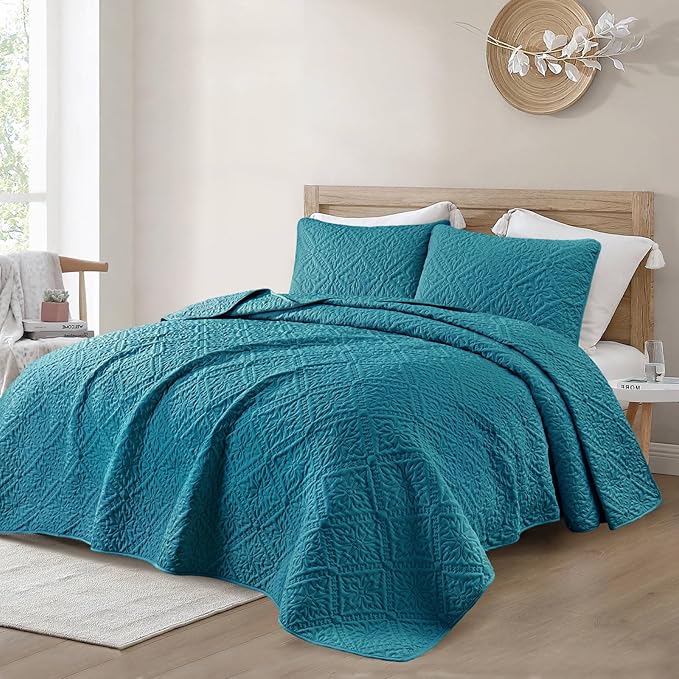 Exclusivo Mezcla California King Quilt Bedding Set, Lightweight Soft Bedspreads - Image 2
