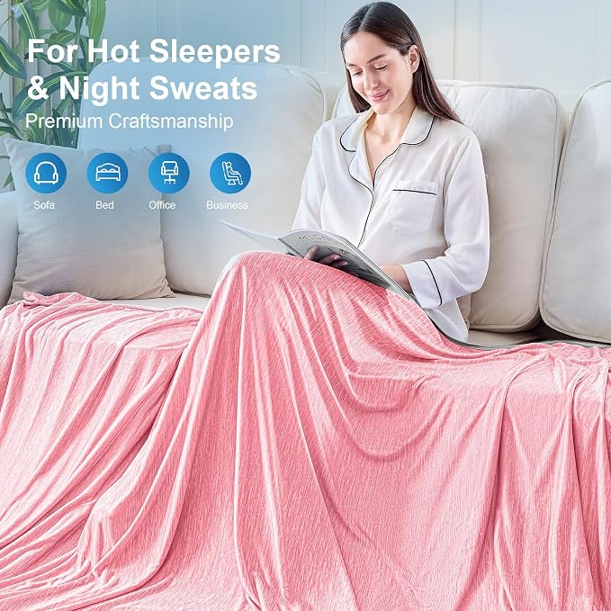 KMUSET Cooling Blanket Twin, Double Sided Summer Cooling Blankets - Image 8