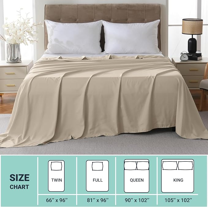 ZPECC Bulk Flat Sheets Only Full Size 6 Pack, Easy Sort Top Bed Sheet by - Image 5