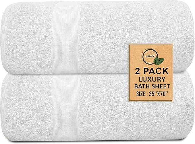 Softolle 100% Cotton Luxury Bath Sheets - Image 2
