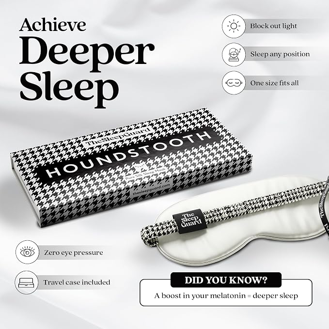 TheSleepGuard Pure Silk Sleep Mask Light Blocking Travel Essentials. Eye Masks - Image 3