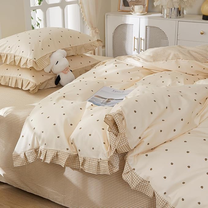 mixinni Floral Duvet Cover Set Twin Size – 100% Cotton 3-Piece Bedding Set - Image 8