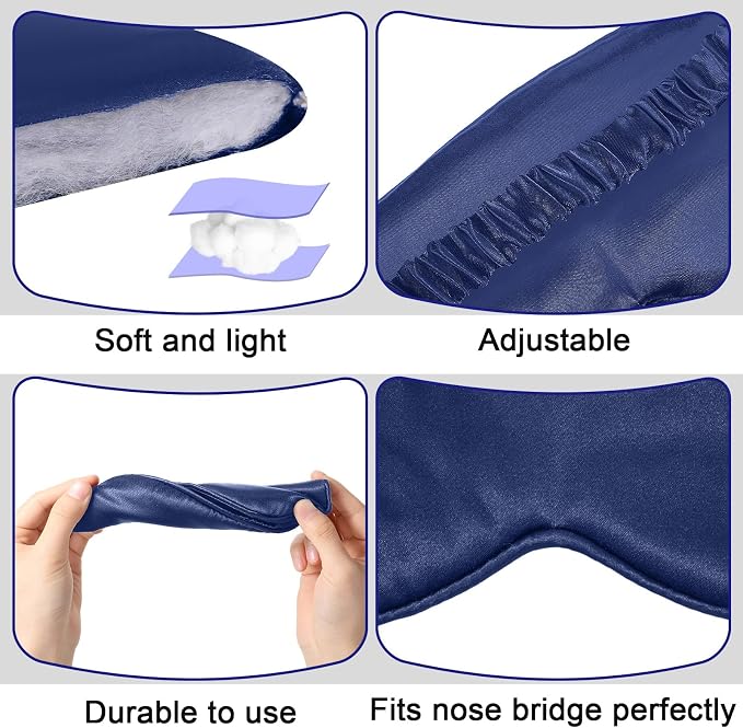 Newcotte 50 Pcs Silk Sleep Eye Mask - Image 4