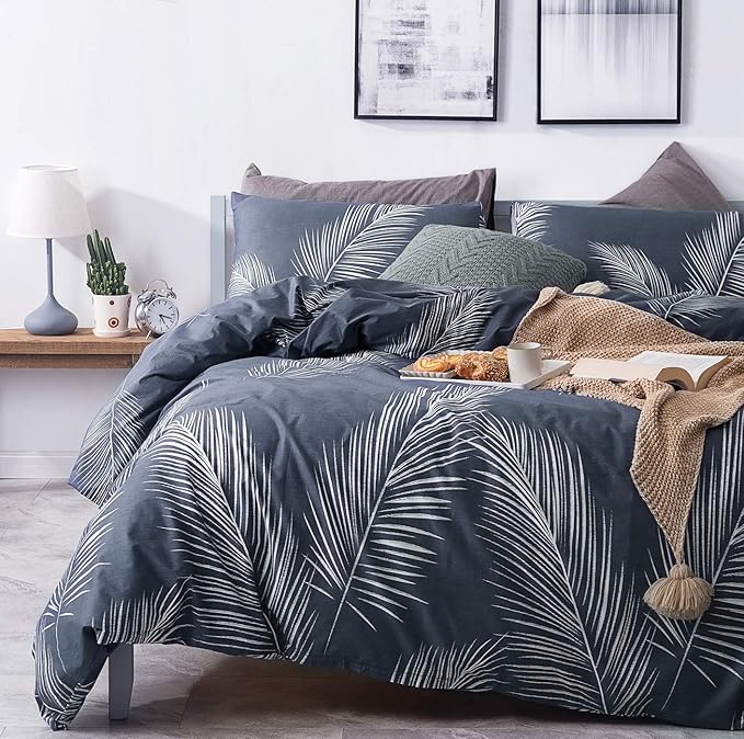 SUSYBAO Blue Tropical Duvet Cover King 100% Cotton 3 Pcs Set 1 Hawaiian - Image 2