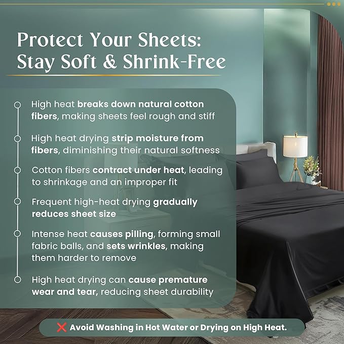 Egyptian Cotton Sheets Queen Size 800 Thread Count, 100% Cotton Queen Sheet Set - Image 7