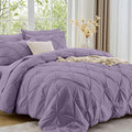 Sasttie King Size Comforter Set, 7-Piece Bed in a Bag, Pintuck Bedding Set by SASTTIE