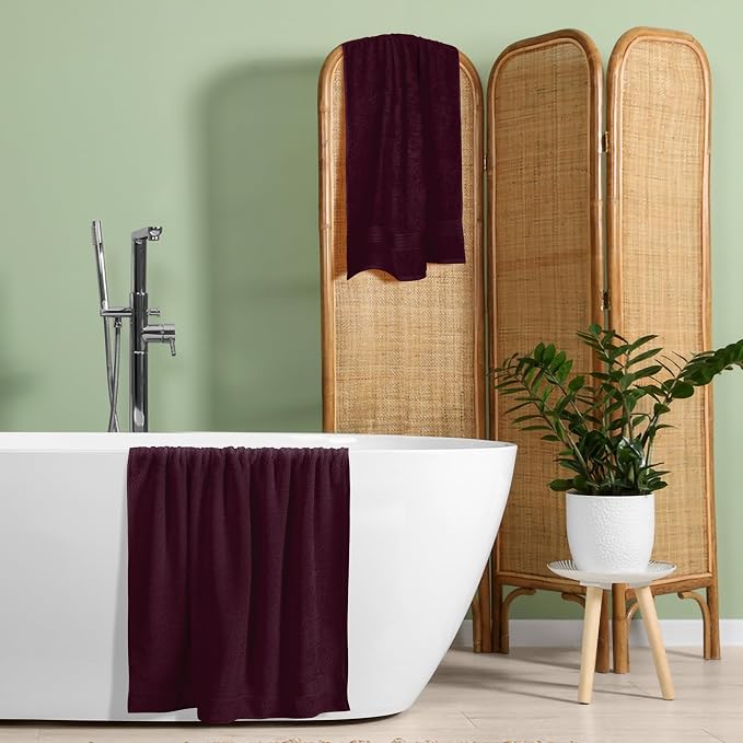 BELZZI Home Ultra Soft 4 Pack Oversized Bath Towel Set 27x54, Cotton Compact - Image 5