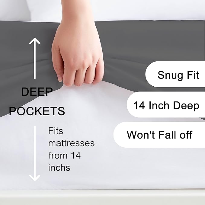 Hotella 100% Microfiber Ultra Soft 54"x75" Full Size Fitted Sheet Only - Image 2