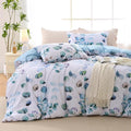 MUXHOMO Duvet Cover Full Size, Reversible Floral Blue Duvet Cover Set by MUXHOMO