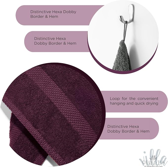 100% Cotton Bath Towel Set of 12-4 Bath Towels, 4 Hand Towels, 4 Wash Cloths - Image 5