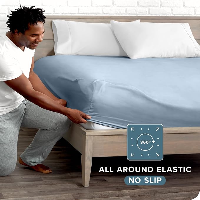 Bare Home Fitted Bottom Sheet Twin Size - Image 3