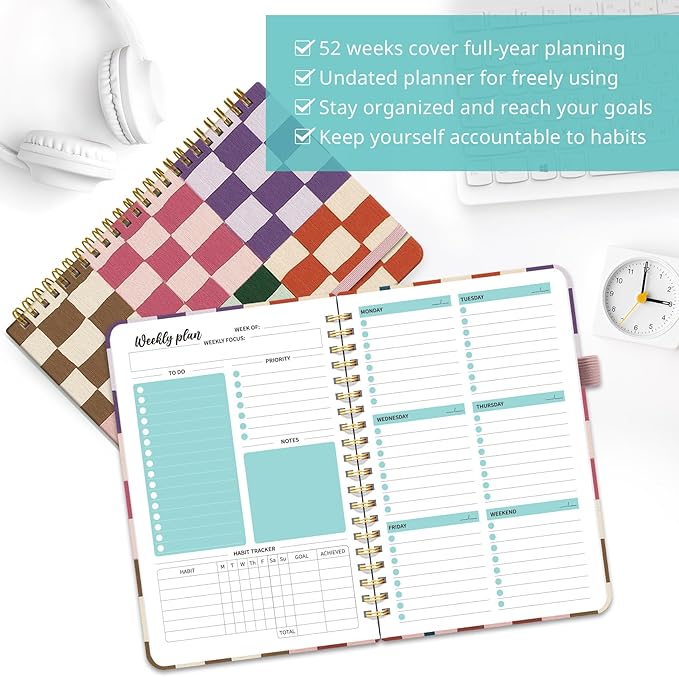 Undated Weekly Planner, Weekly To Do List Notebook - Image 4