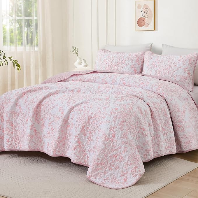 WONGS BEDDING Quilt King Size, Botanical Quilt - Image 8