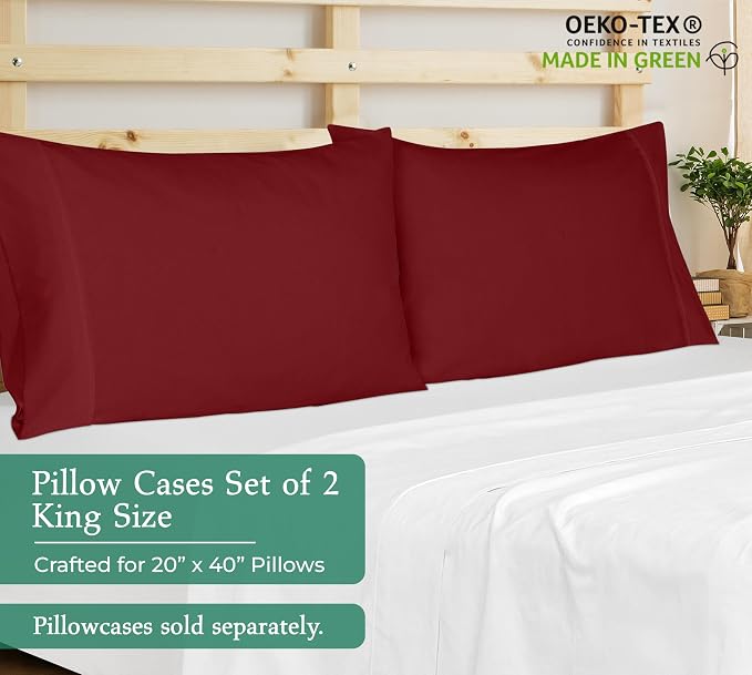 Royale Linens King Pillowcase Set of 2 - Image 2