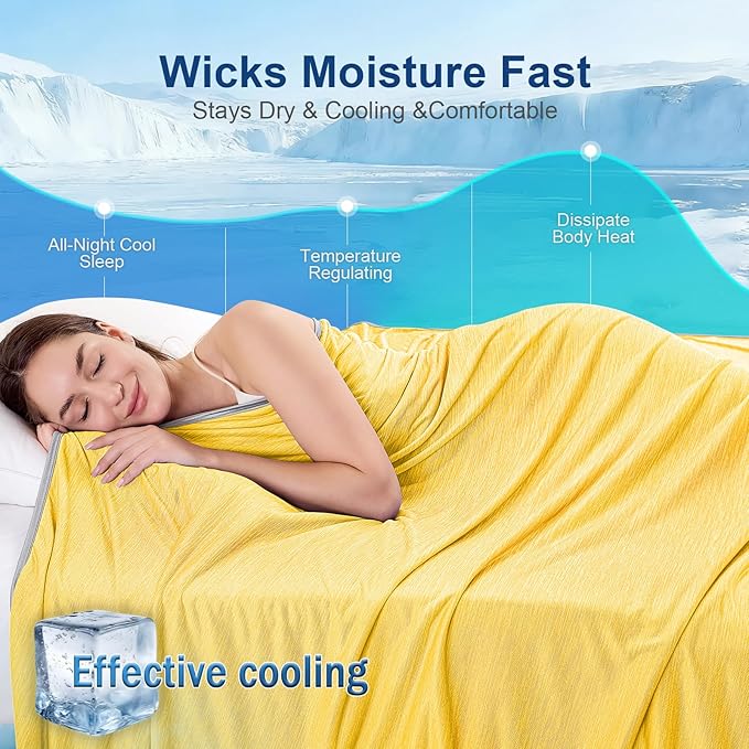 KMUSET Cooling Blanket Queen Size, Double Sided Summer Cooling Blankets - Image 4