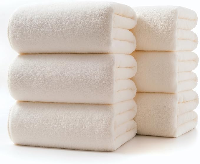 Lumimi Towels 6 Piece Soft Microfiber Bath Towel Set Salon Gym Yoga Travel by Lumimi
