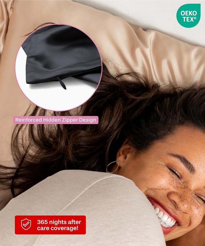 SUNDAYSILKS™ | Silk Pillow Cases 2 PACK | 22 Momme Mulberry Silk Pillowcase Set - Image 5