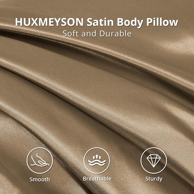 HUXMEYSON Body Pillow with Satin Pillowcase, Body Pillow - Image 3