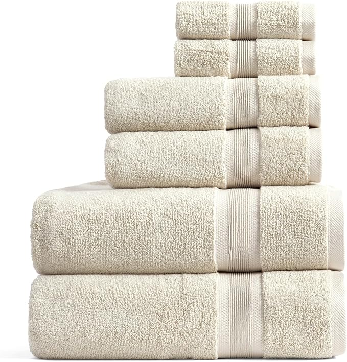 Springtree Home Luxury Viscose from Bamboo Bath Towel Set 6 Piece Set | 35% by SpringtreeHome