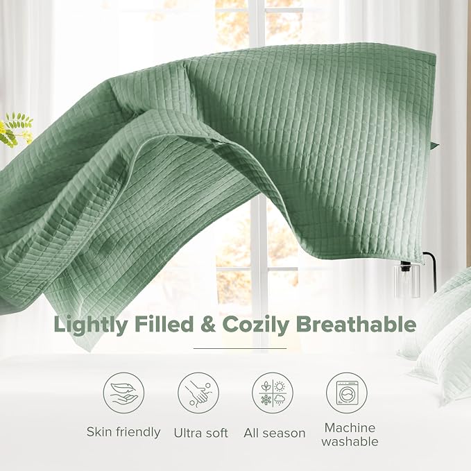 Comfort Spaces Kienna Quilt Set- Double Sided Stitching Design Summer Blanket - Image 4