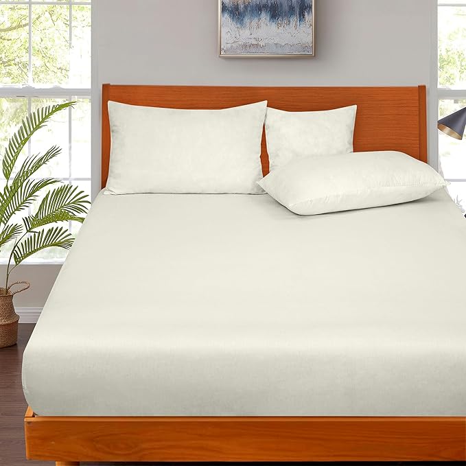 Royale Linens 300 Thread Count 100% Long Staple Combed Cotton Fitted Sheet - Image 5