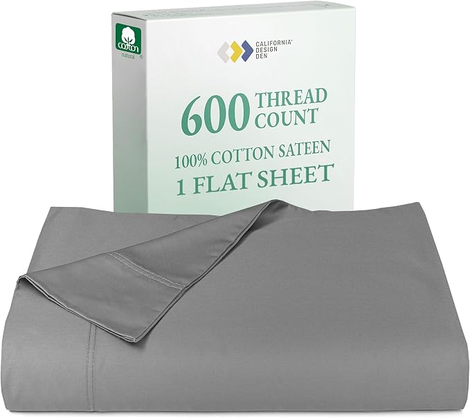 100% Natural Cotton Flat Sheet by CaliforniaDesignDen