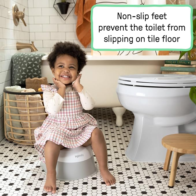 Ingenuity Ready Set Go Potty Training Toilet, Removable Bowl, Non-Skid Bottom - Image 5