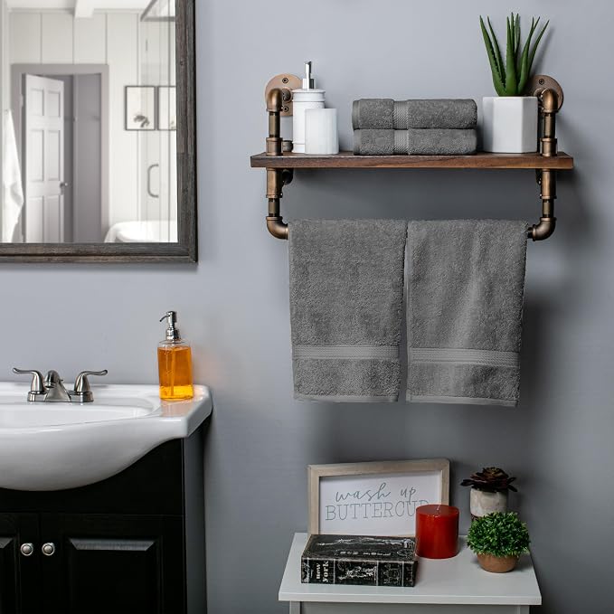 SUPERIOR Egyptian Cotton Pile Hand Towel Set of 4, Ultra Soft Luxury Towels - Image 5