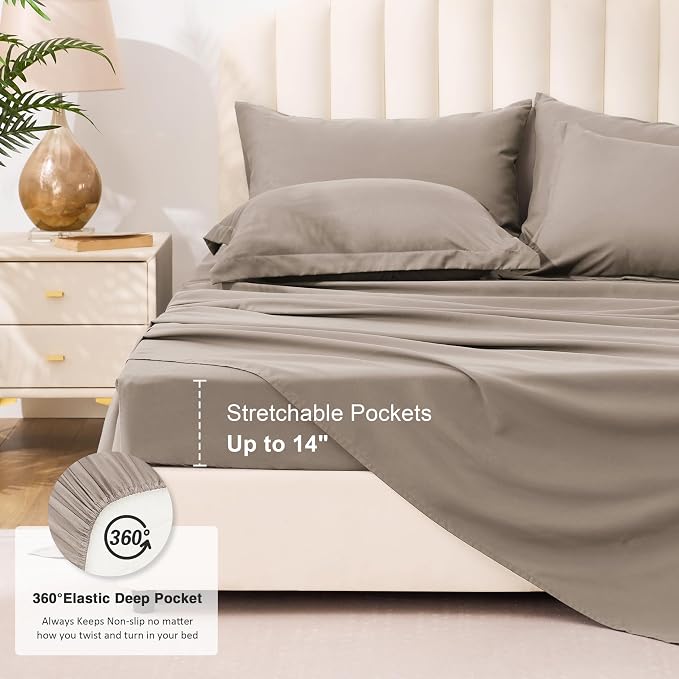 Love's cabin California King Comforter Set Light Brown, 7 Pieces California - Image 6