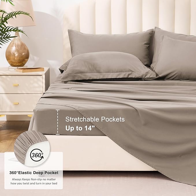 Love's cabin Full Comforter Set Light Brown, 7 Pieces Full Bed in a Bag - Image 6