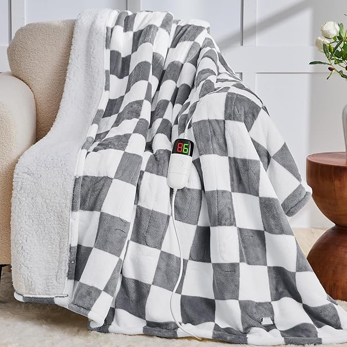 Heated Electric Blanket Throw, 50X60 Heating Blanket by OCTROT
