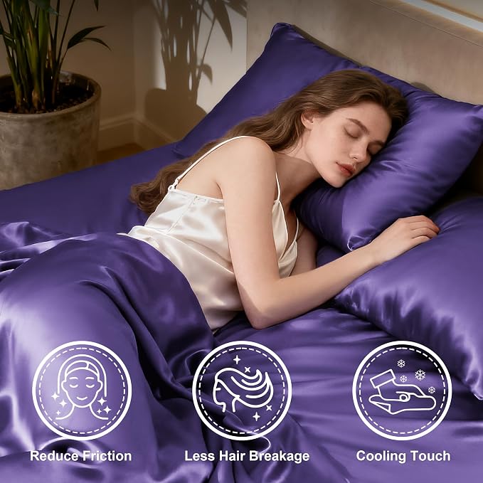 Love's cabin Full Size Satin Sheet Sets - Image 3