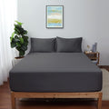 Queen Size Fitted Sheet Only Dark Grey, 100% Egyptian Cotton 600 Thread Count by ShunjieHome
