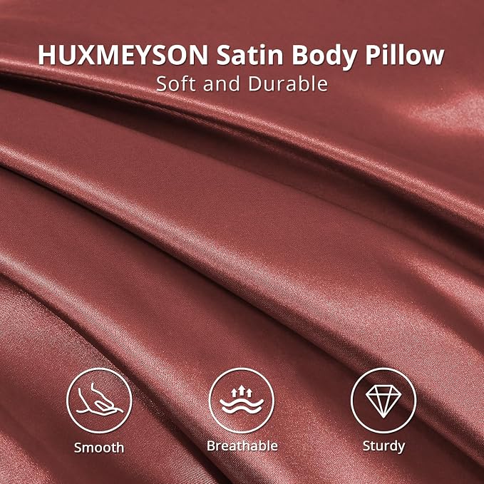 HUXMEYSON Body Pillow with Satin Pillowcase, Body Pillow - Image 3