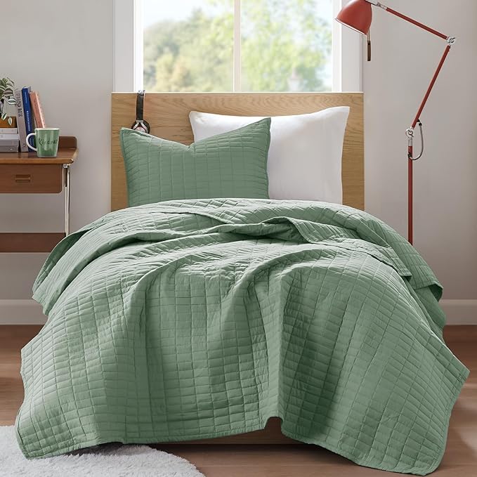 Comfort Spaces Kienna Quilt Set- Double Sided Stitching Design Summer Blanket - Image 2