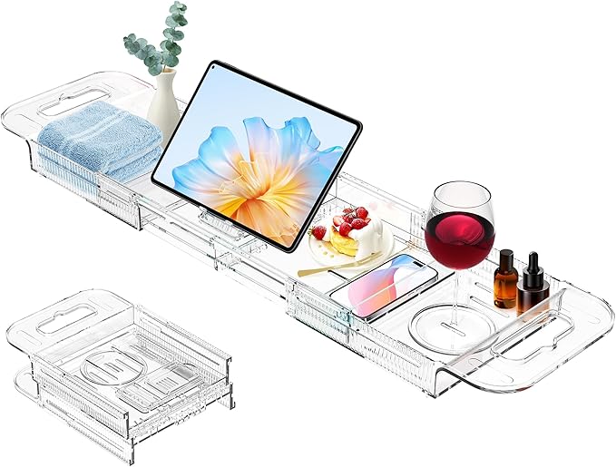 Expandable Drain Bath Caddy Tray by YOCOMEY