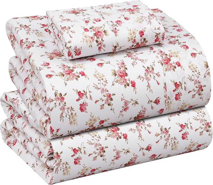 RUVANTI 100% Cotton Sheets – Twin XL Size Percale Bedding, Cooling & Breathable by Ruvanti