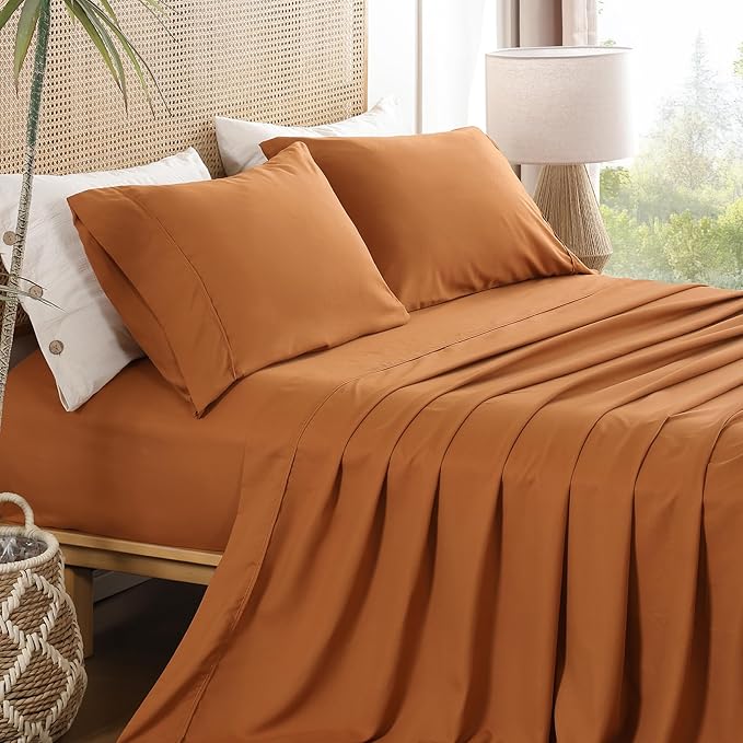 King Sheet Set 4 Piece, Soft Breathable Cooling Microfiber Bed Sheets by Dreava