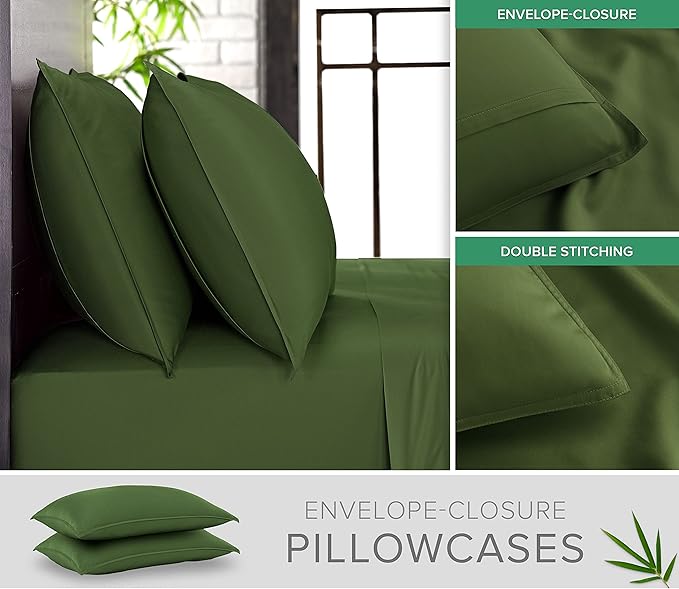 Pure Bamboo King Sheets, Genuine 100% Organic Viscose Derived from Bamboo Bed - Image 3