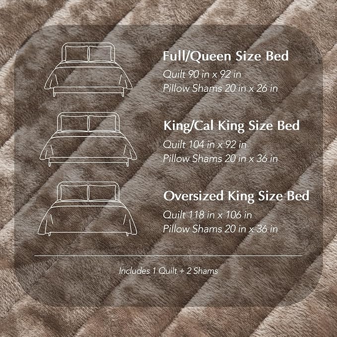 EVERGRACE Velvet Quilt Set Queen Size, Luxurious Soft Striped Channel Bedding - Image 8