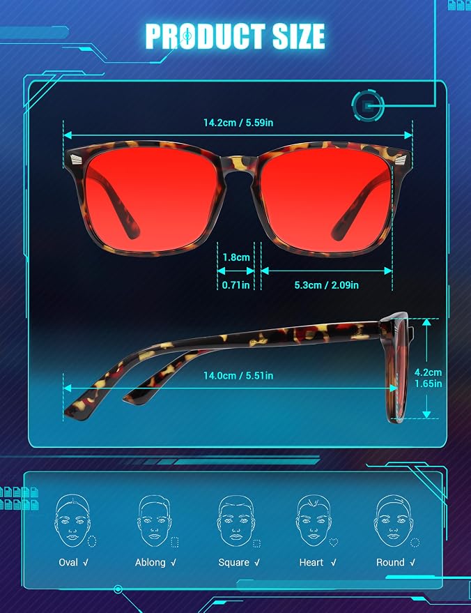TIJN Sleep Glasses with Blue Green Light Blocking, Screen Fatigue & UV - Image 7