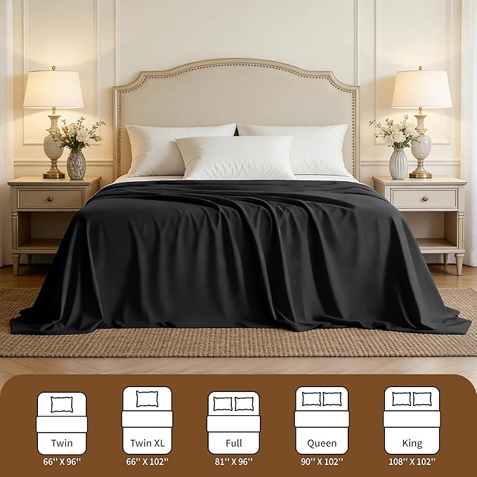HBHLFZ Twin XL Flat Sheets Only 2 Pack - Image 3