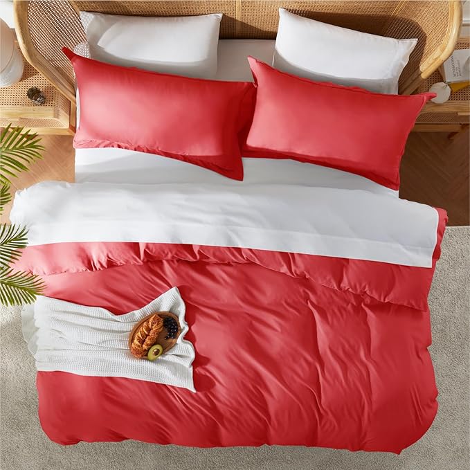 Nestl Red Duvet Cover Queen Size - Image 5