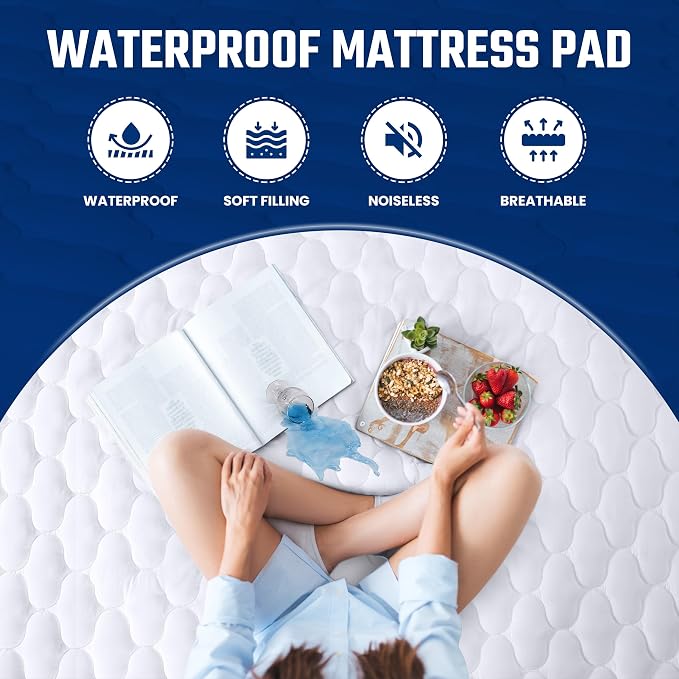 Utopia Bedding 2 Pack Waterproof Mattress Protector, King Mattress Pad - Image 5
