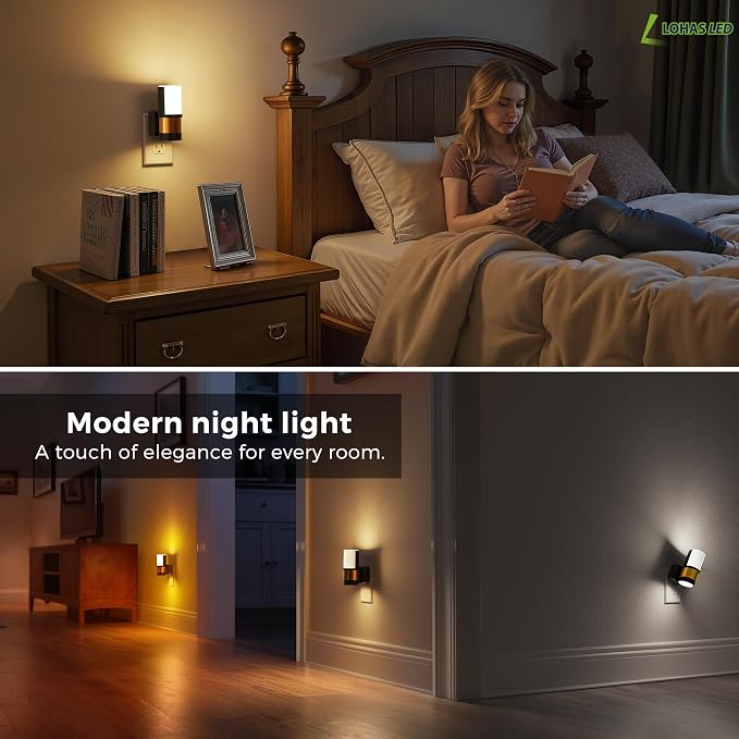 L LOHAS LED Night Lights Plug into Wall, Plug in Night Light, Soft White/Cool - Image 7