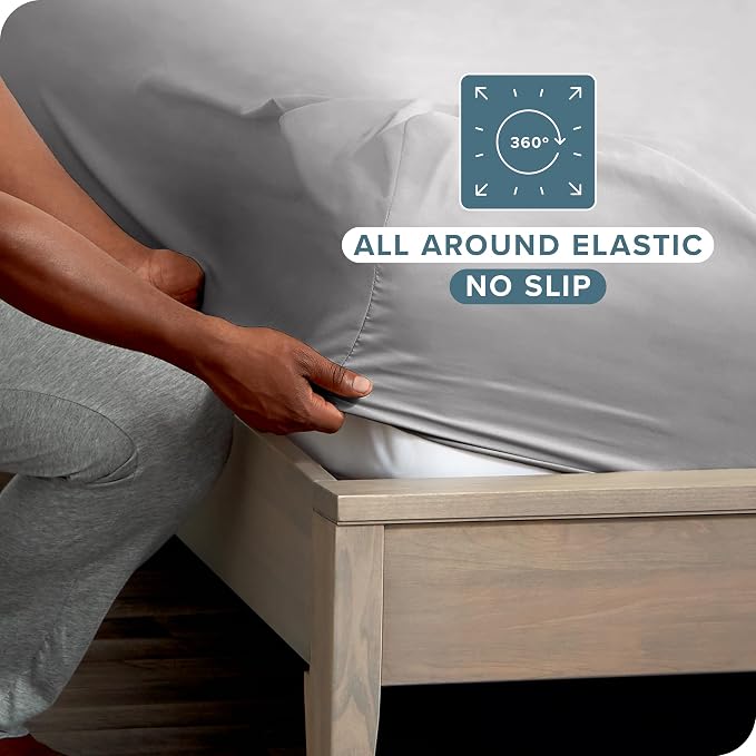 Bare Home 2-Pack Fitted Bottom Sheets King - Image 3
