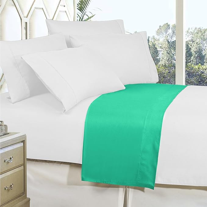 Elegant Comfort Premium Hotel Quality 1-Piece Flat Sheet, Luxury and Softest - Image 3